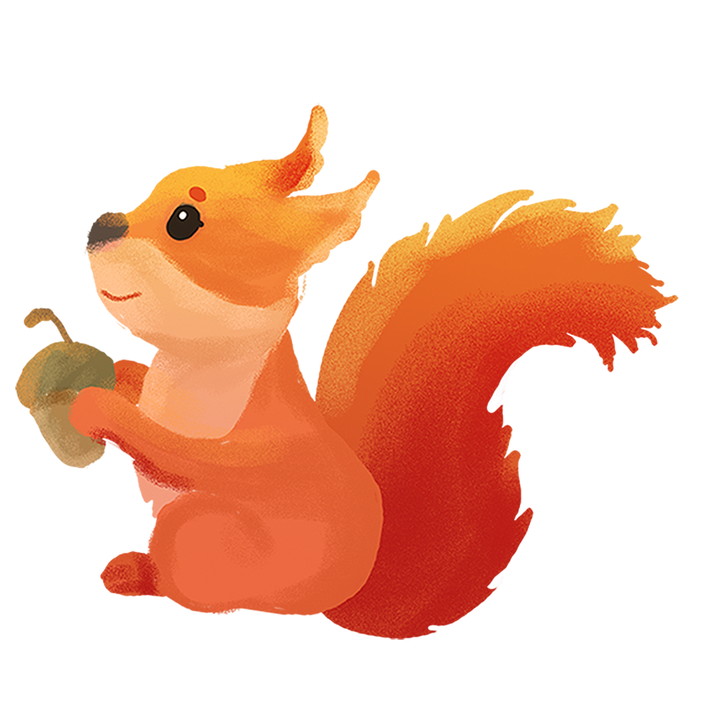 Idée de peinture propre pour enfant, le petit écureuil - Kreakids